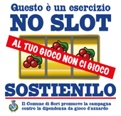 Il logo dell'iniziativa "No Slot"