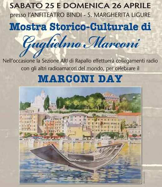24 aprile a Santa Margherita Ligure è "MARCONI DAY" con mostre e collegamenti in diretta con i radioamatori nel mondo