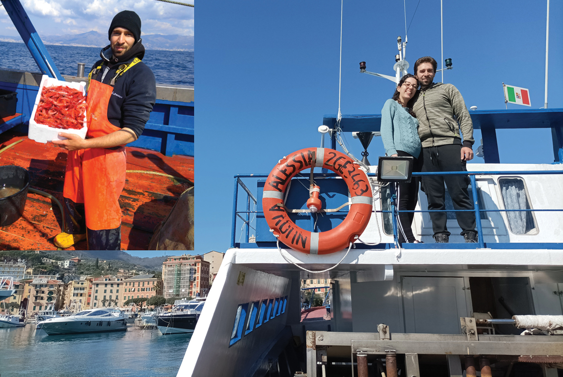 I più giovani pescatori della Liguria: Gabriele, comandante a 24 anni e Alessia, armatrice a 23