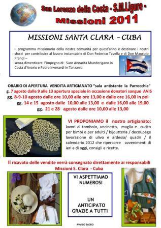 10 agosto, Santa Margherita Ligure: festa di San Lorenzo sulla Costa con gastronomia, balli e dal 7 mercatino prodotti artigianali pro Missioni
