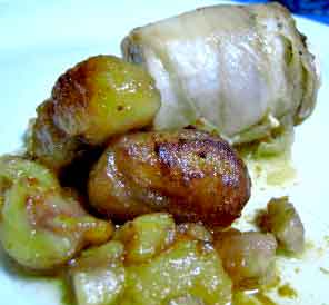 Tacchino goloso alle castagne e frutta