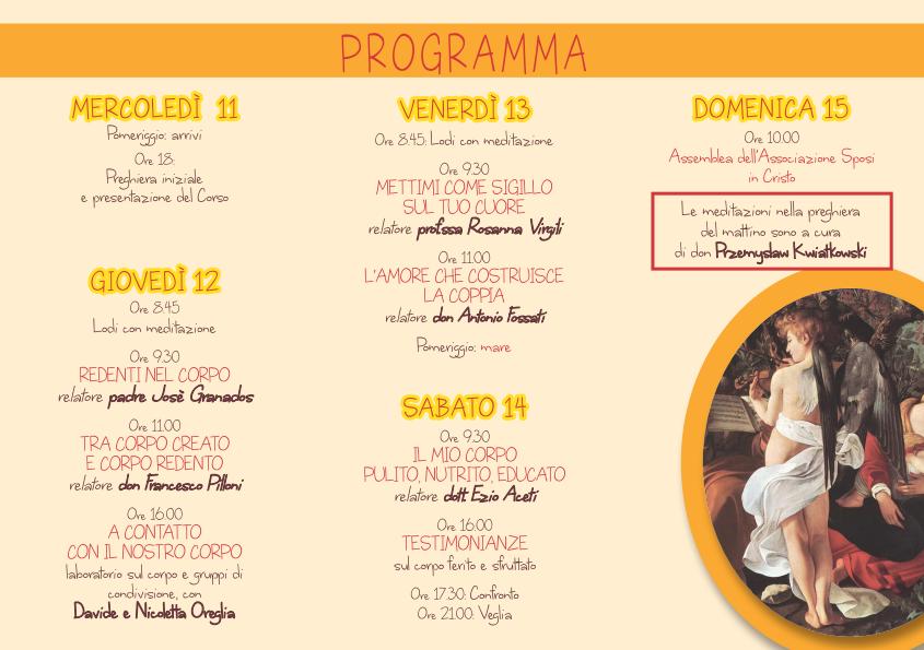 11-15 luglio, Sestri Levante: convegno formazione spiritualità nuziale 2012