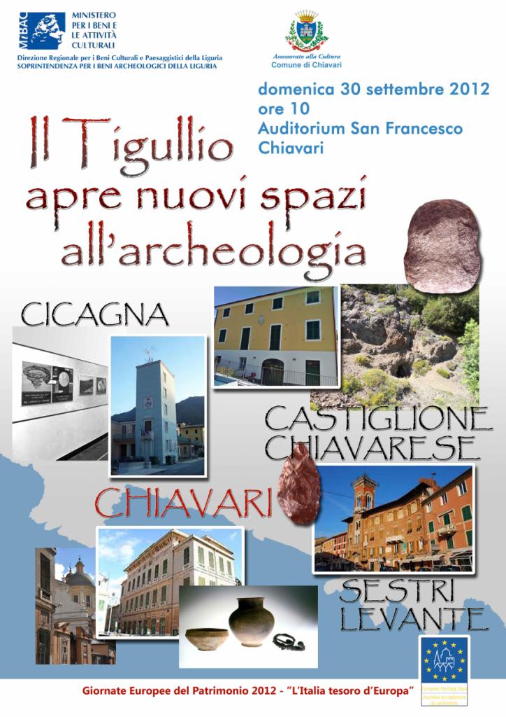 30 settembre Chiavari: Incontro Il Tigullio apre nuovi spazi all'archeologia