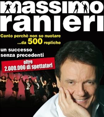 1 maggio, Chiavari: AL TEATRO CANTERO MASSIMO RANIERI in CANTO PERCHE' NON SO NUOTARE… DA 500 REPLICHE