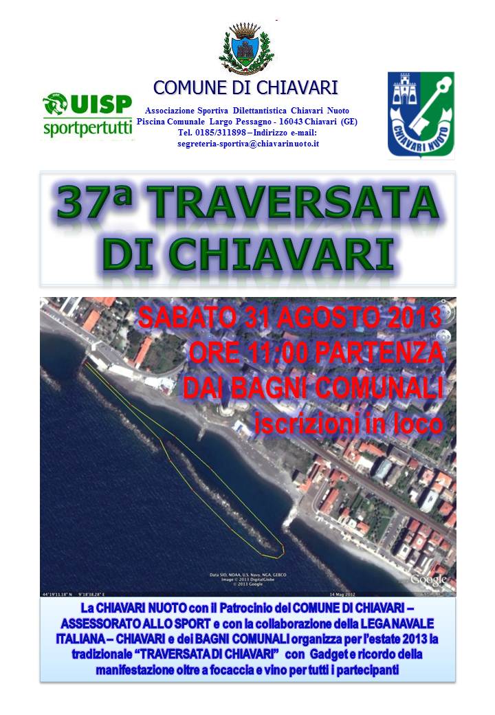 31 agosto, Chiavari: si scaldano i muscoli per la 37^ Traversata