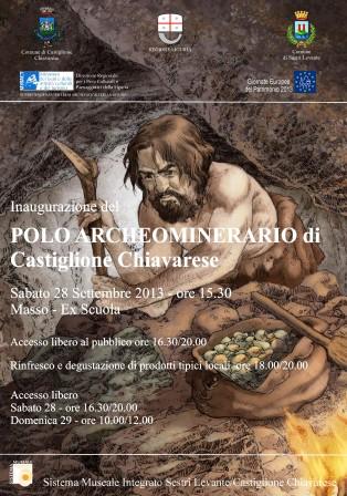 Sabato 28 settembre, Castiglione Chiavarese: Inaugurazione del Polo Archeominerario