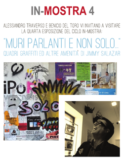 dal 13 ottobre, Gattorna: evento "fuori dagli schemi" con la bizzarra mostra di Jimmy Salazar che promette colpi di scena nonché la possibilità che venga qualche celebrità. Goloso buffet con cioccolati e vini bio, bollicine a go go e D. J. set. Aspettatevi di tutto!