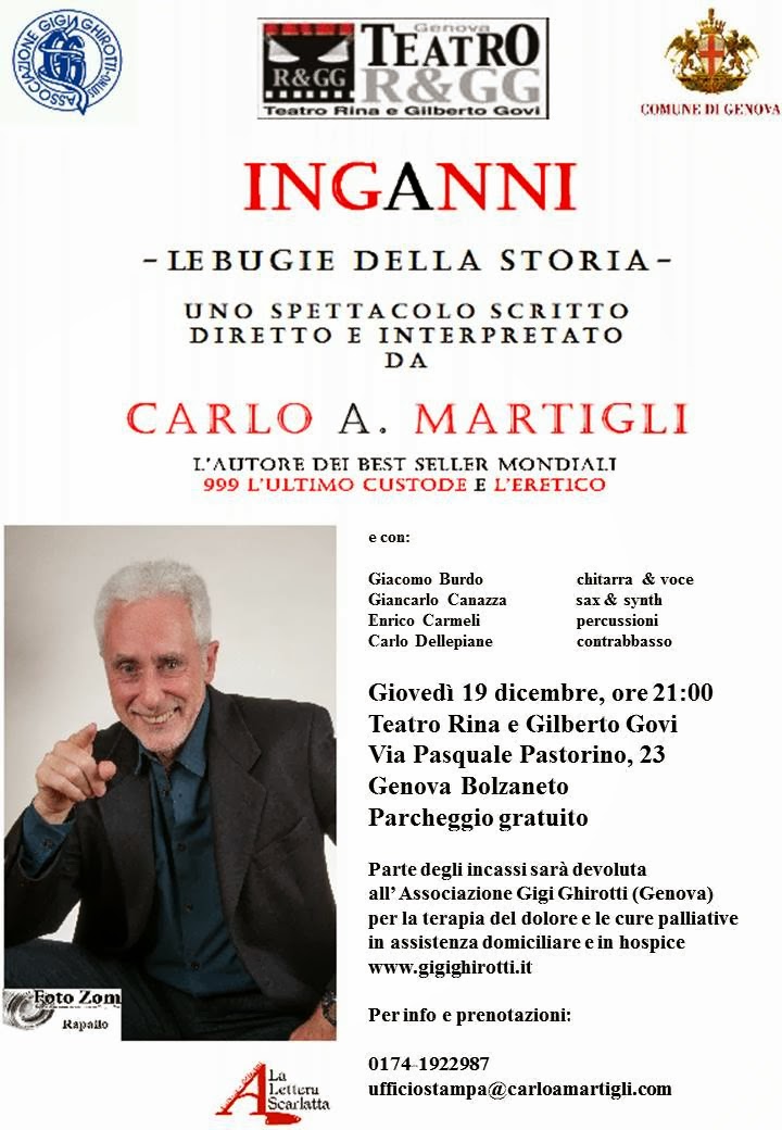 Ma quante bugie ci hanno raccontato? Lo svela Carlo Martigli nel suo spettacolo “INGANNI”, aprendo una finestra sulle bugie della Storia