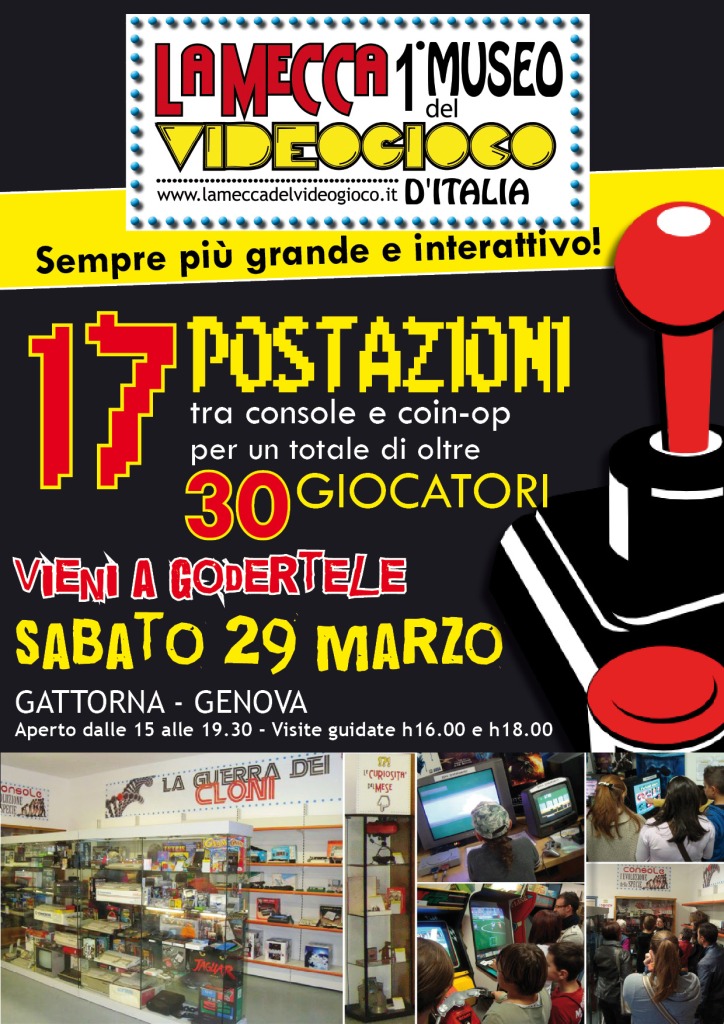 29 marzo, Gattorna: Inaugurazione livello 2.1 de La Mecca-Museo del Videogioco