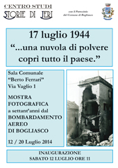 “17 luglio 1944: una nuvola di polvere coprì tutto il paese...”: una mostra fotografica racconta il bombardamento di Bogliasco