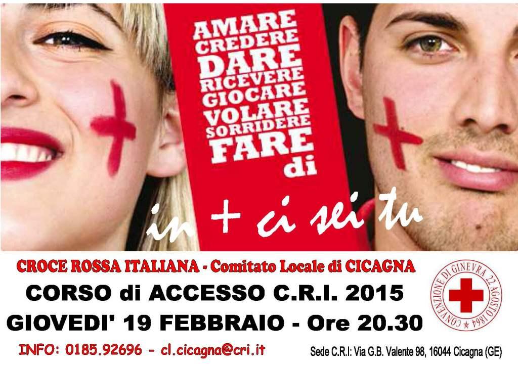 GIOVEDI' 19 FEBBRAIO, Cicagna: "In più ci sei tu", avvio dei corsi per diventare volontario della Croce Rossa