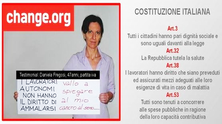 CORFOLE PER - L'eroina con il “seno a razzo”: "lavori in proprio? Non hai diritto di ammalarti". Con il tumore Daniela scopre la totale assenza di ogni minimo diritto e inizia la sua battaglia per un'equità sociale