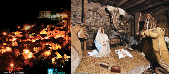 Presepe di Pentema: il borgo incantato che si trasforma in presepe a grandezza naturale. Da oltre 20 anni tra gli appuntamenti natalizi più importanti in Liguria 

