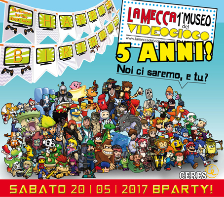 20 MAGGIO- IL MUSEO DEL VIDEOGIOCO COMPIE 5 ANNI! Una giornata per tutti, tra videogames, tornei, giocattoli antichi, musica, libri, natura, eventi e divertimento