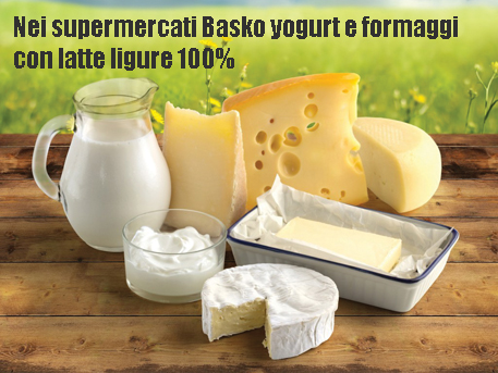 “La Liguria fa buon latte”: in arrivo nei supermercati Basko yogurt e formaggi al 100% delle nostre valli