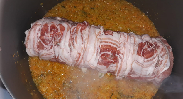 #RICETTA - Arrosto di maiale alla pancetta croccante