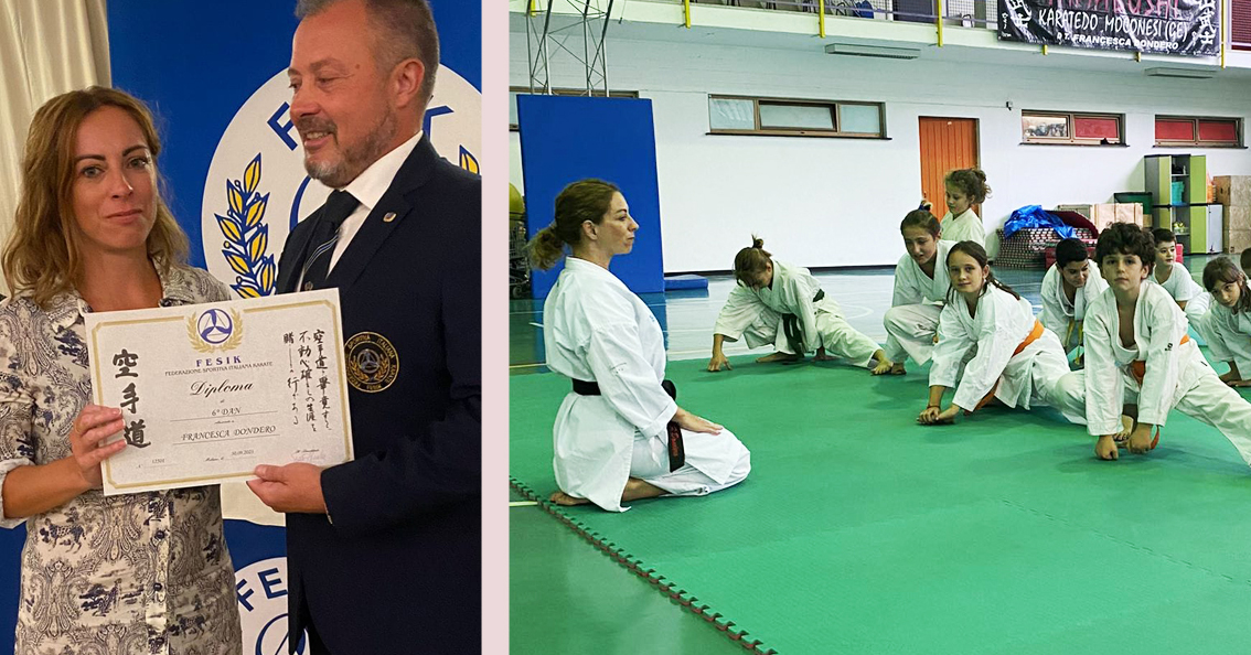 Francesca Dondero è tra i più giovani Sesto Dan di karate d'Europa (e una delle pochissime donne)