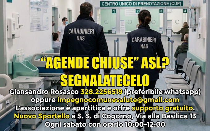 “AGENDE CHIUSE” ASL: pratica illegale, si passa alle denunce